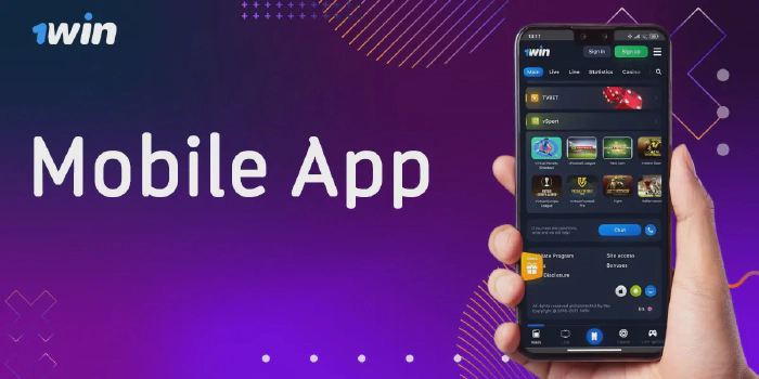 The homepage of 1win app